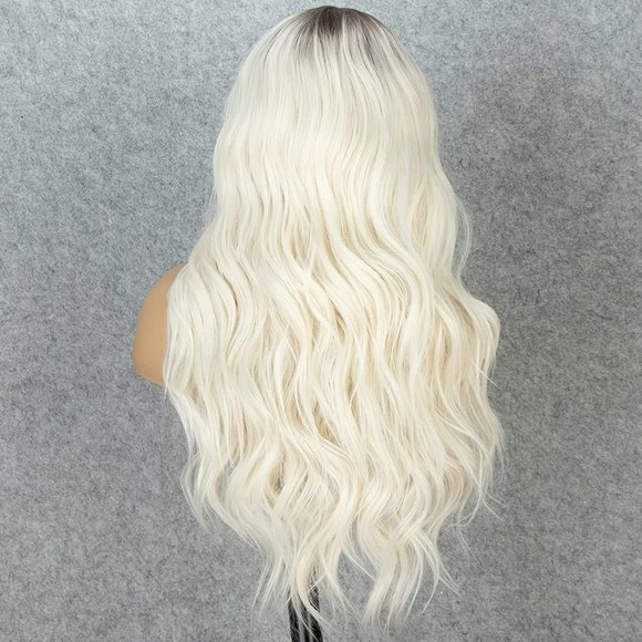 Ombre White Blonde Lace Front Wig main image 4